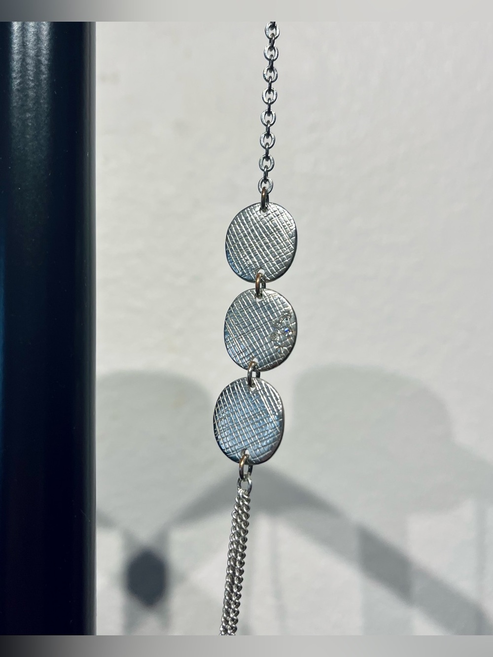 Vintage Silver-Tone Multi-Disc Chain Necklace - Picture 4 of 5